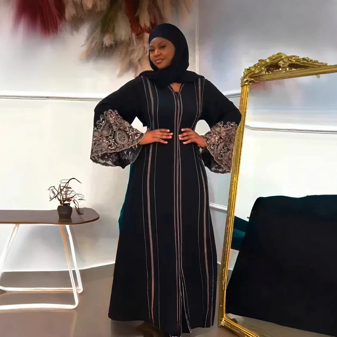 characters that wear black dress Irani Chadar - Black plain