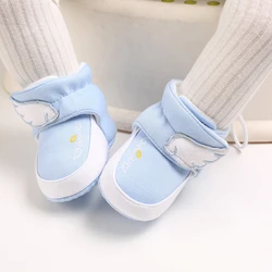 Wholesale kids Hot selling infant footwear OEM baby soft wing shoe cotton sock shoes boots