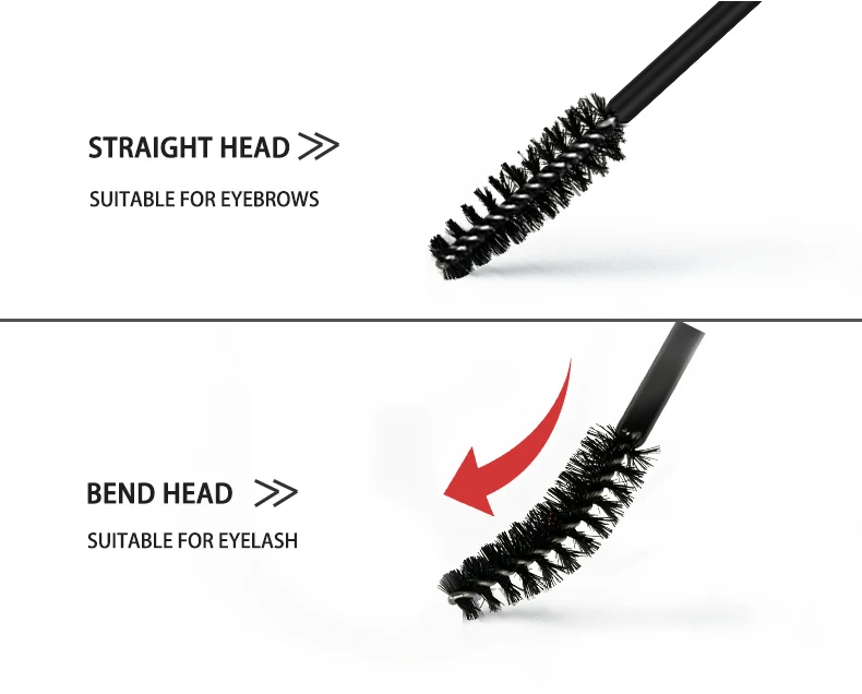 Customized Label Disposable Use Plastic Eyelash Mascara Brush For