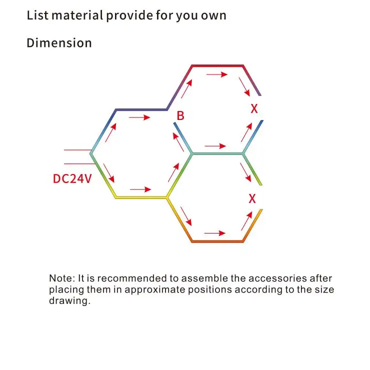 Hexagonal Lights for Ceiling RGB Hexagon Lights RGB LED Hexagon Garage Light