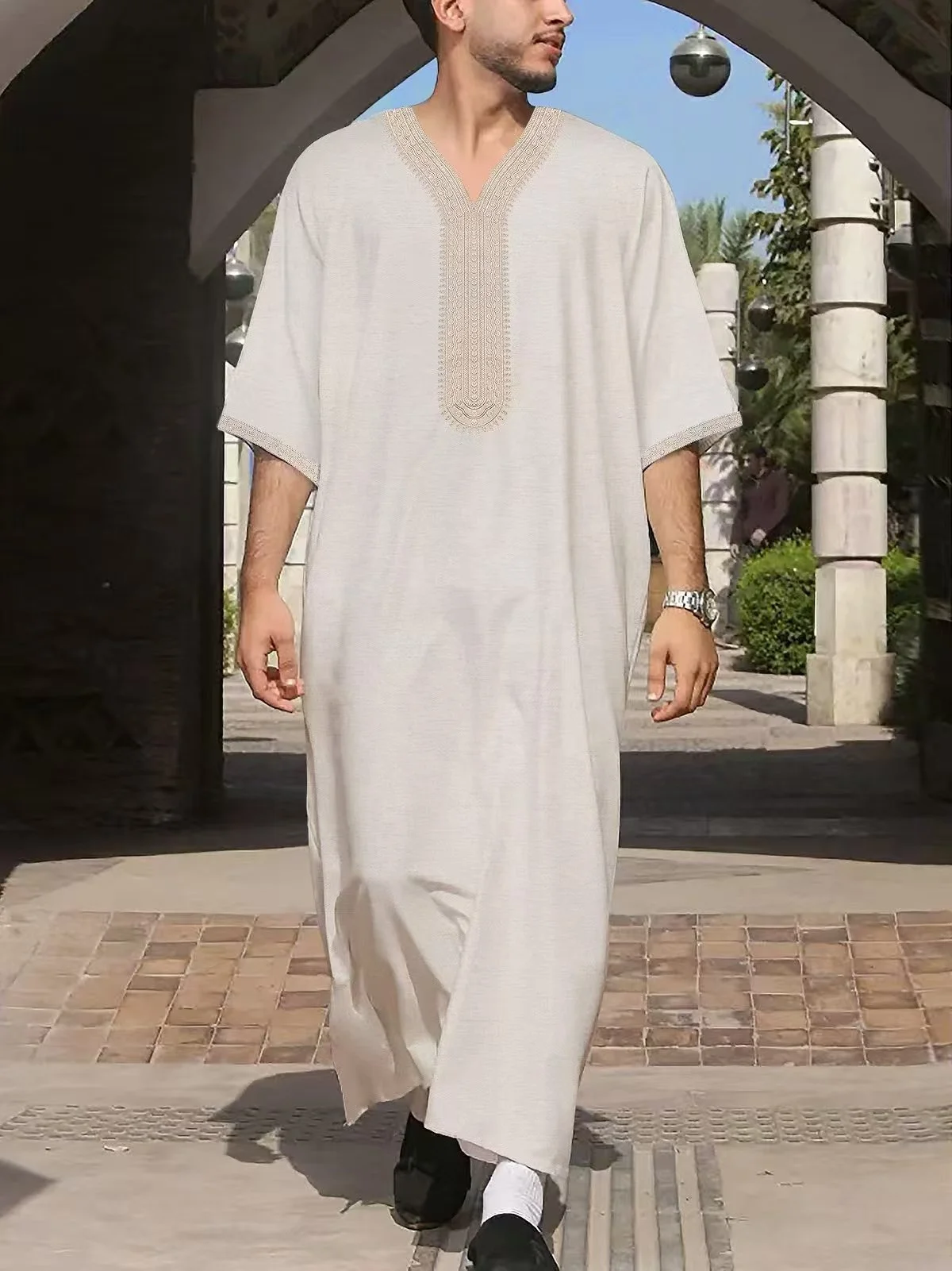 Eid Men Robe Muslim Turkey Jubbe Thoub Saudi Arabic Traditional
