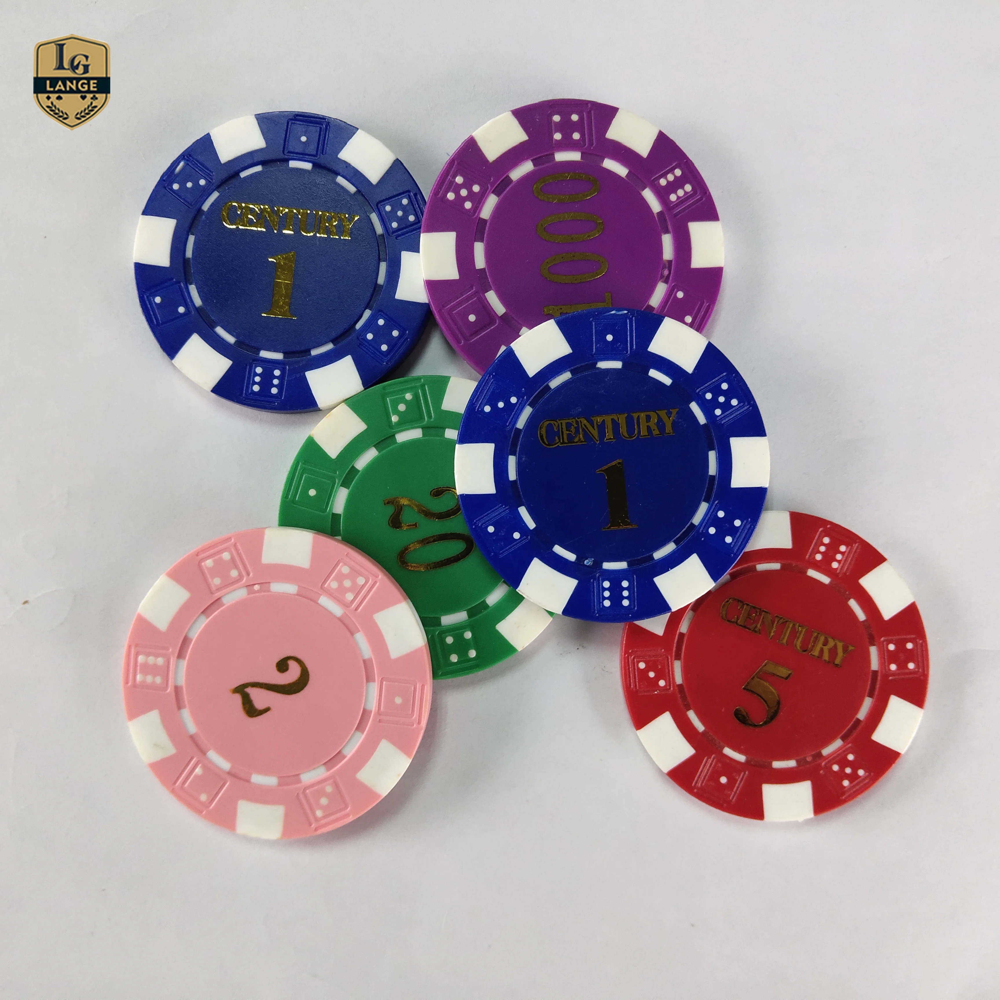 Colorful Abs & Metal Poker Chip Set For Fire Pit Games - Oem