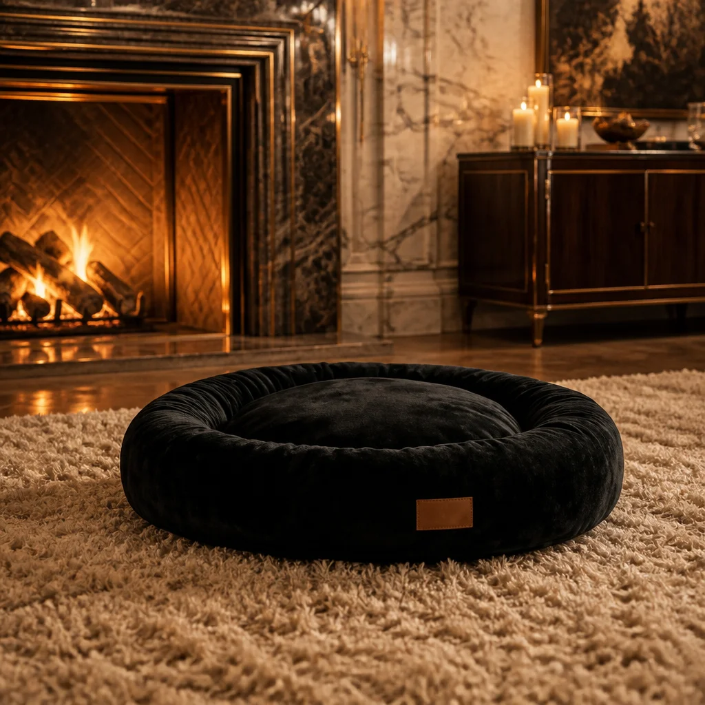 Luxury Rabbit Fur Plush Corduroy Round — Product details 2