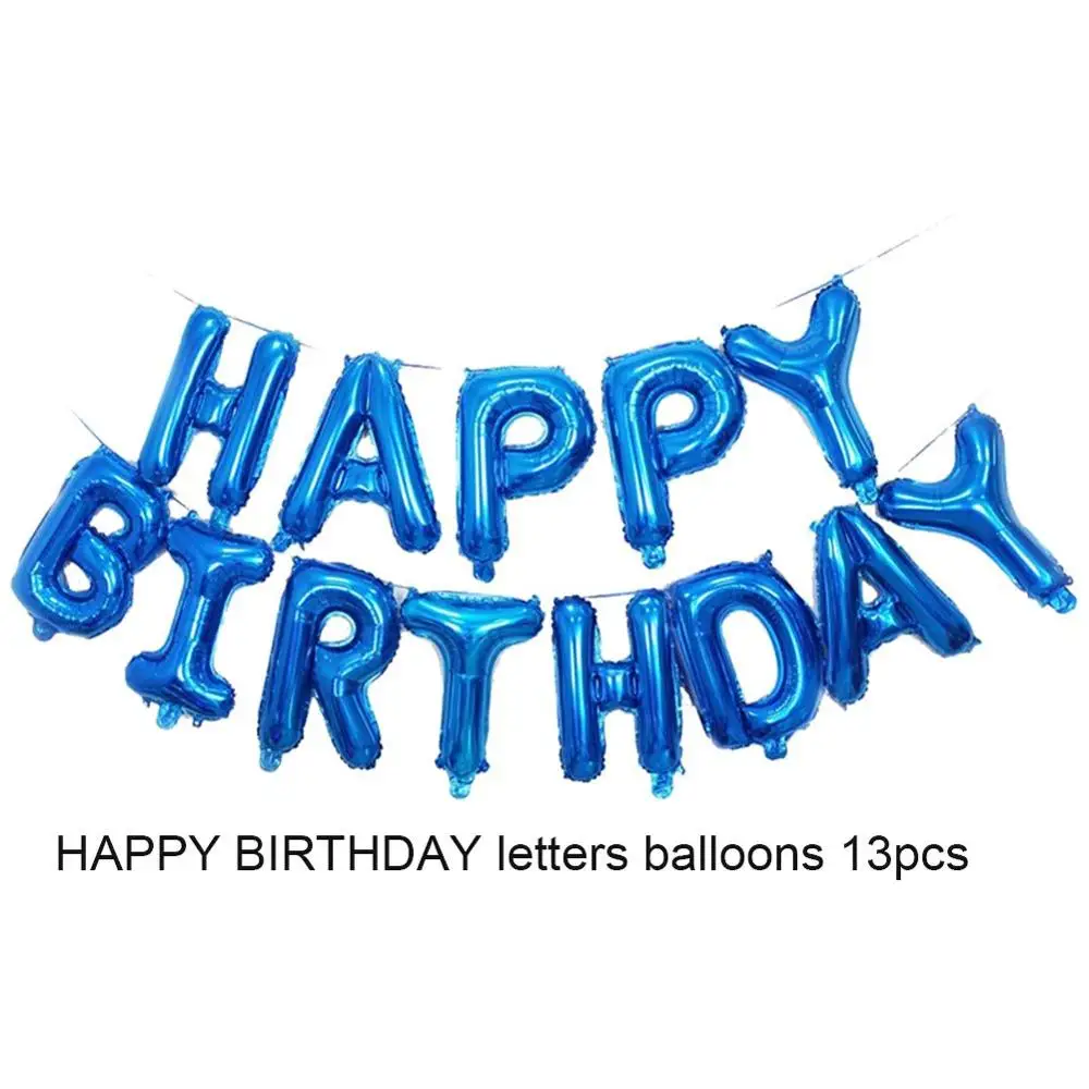 Factory Direct Blue Letter Foil Balloons Birthday Balloons Set Party Decorations