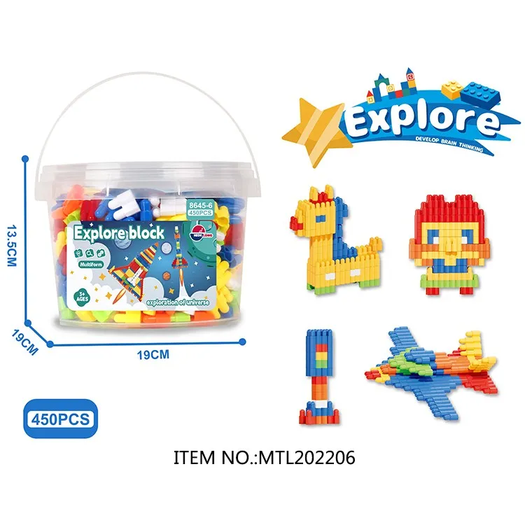 Early Educational Plastic Building Blocks Sets Stacking Construction Brick Kids DIY STEM Bullet Building Block Toy 560PCS