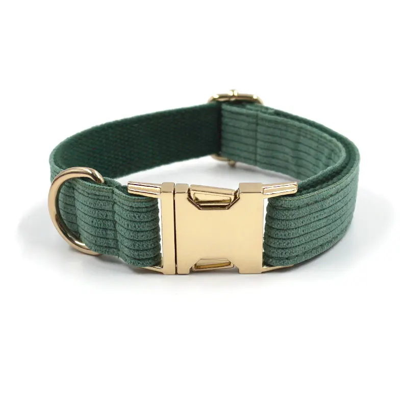 Luxury Fashion Design Personalized Corduroy Dog Collar Leash ...