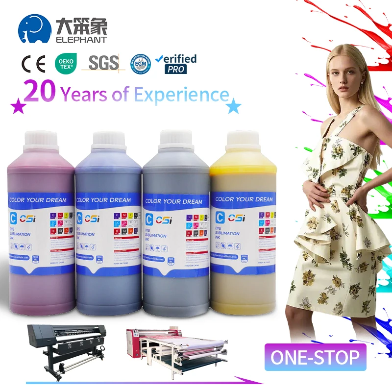 Sublimation Ink for Epson for EPS I3200 DX5 DX6 DX7 XP600 TFP 5133 Digital Printing 1L Per Bottle