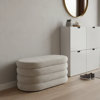 Modern Living Room Bedroom Ottoman Storage Foot Stool Bench Velvet