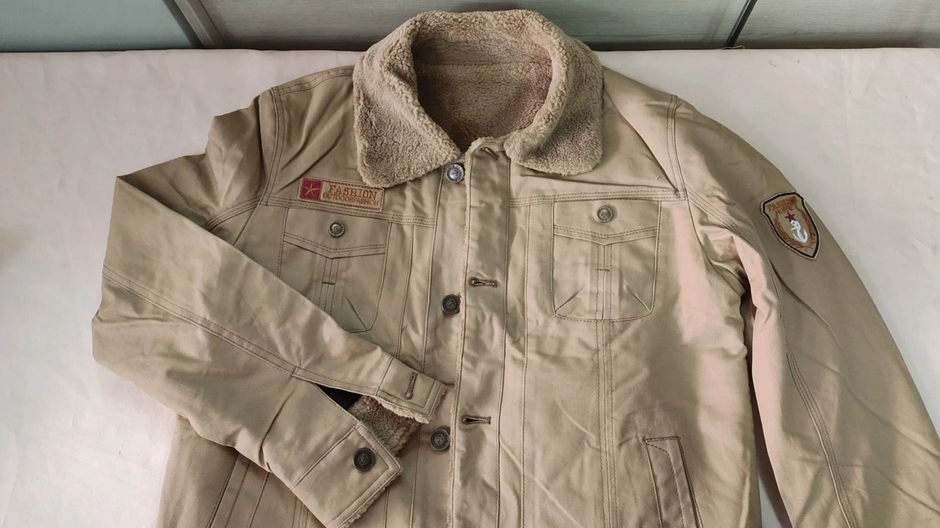 Winter Jacket Men Jacket Warm Men Fur Collar Men Fleece Jacket New Fashion  Solid Color Coat