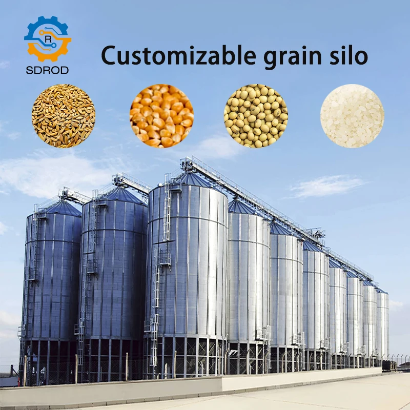 SDROD Customized Big Grain Silo Professional Blueprint Cylindrical Shape Steel Cap for Feed & Grain Storage