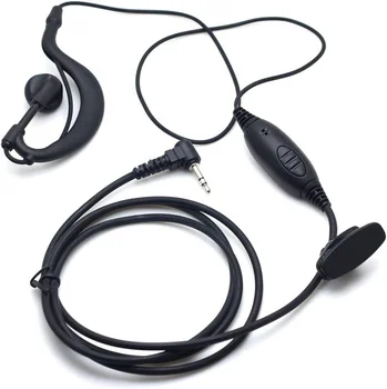 Two Way Radio G Shape Clip-Ear Headset Earpiece with PTT for T600 T260 T800 T100 T460 MS355R MT352R FRS MD200TPR