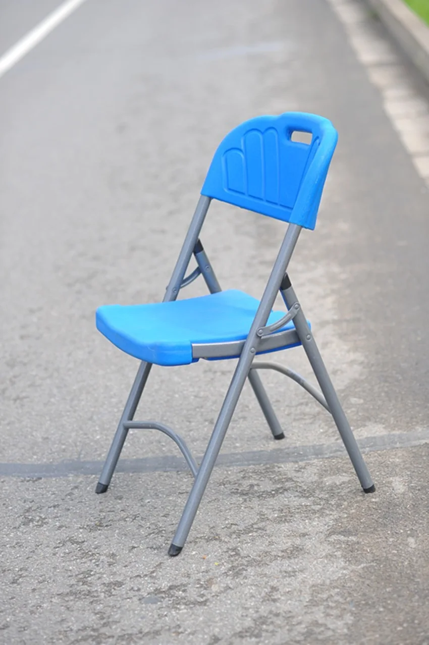 Modern Design Foldable Outdoor Chairs Cheap Metal and HDPE Plastic for Patio Garden Furniture Steel Frame Wood Construction