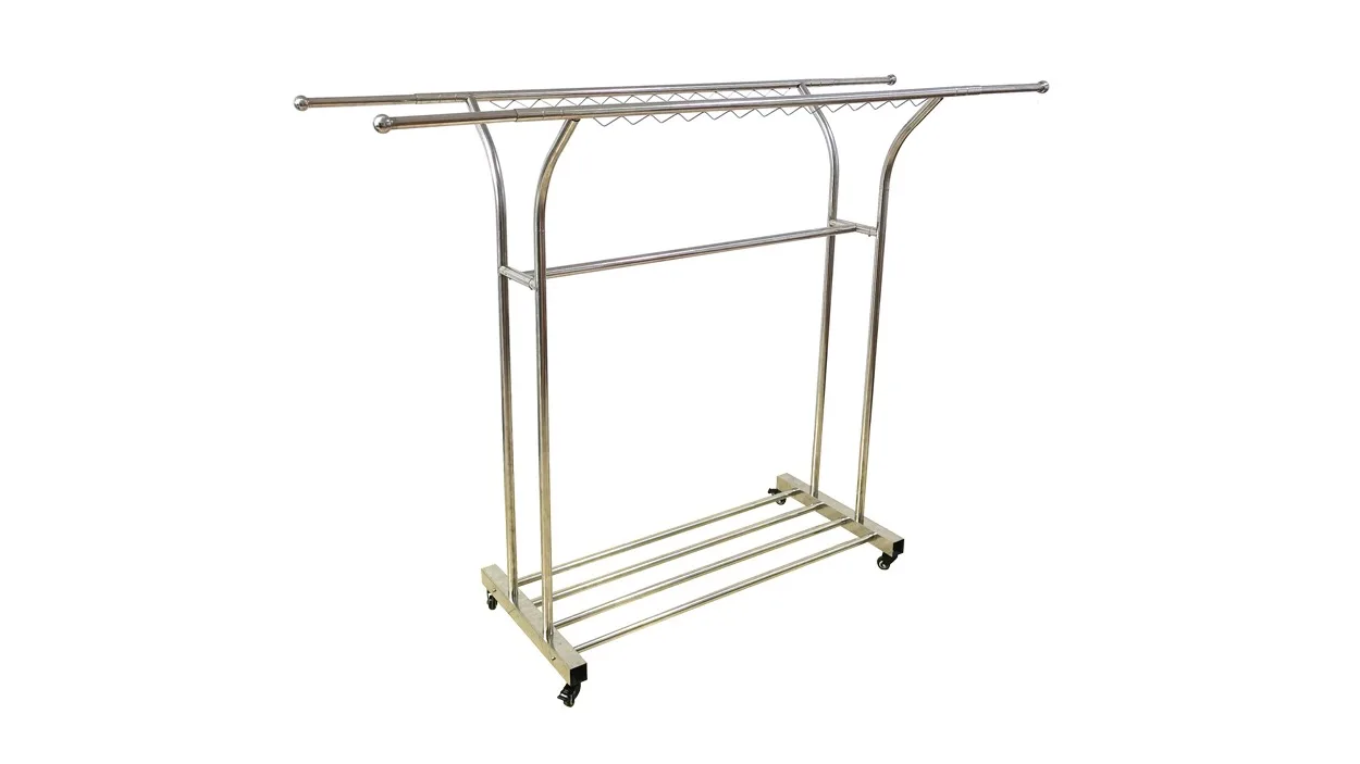 New Arrival Double Pole Floor Stainless Steel Clothes Drying Rack