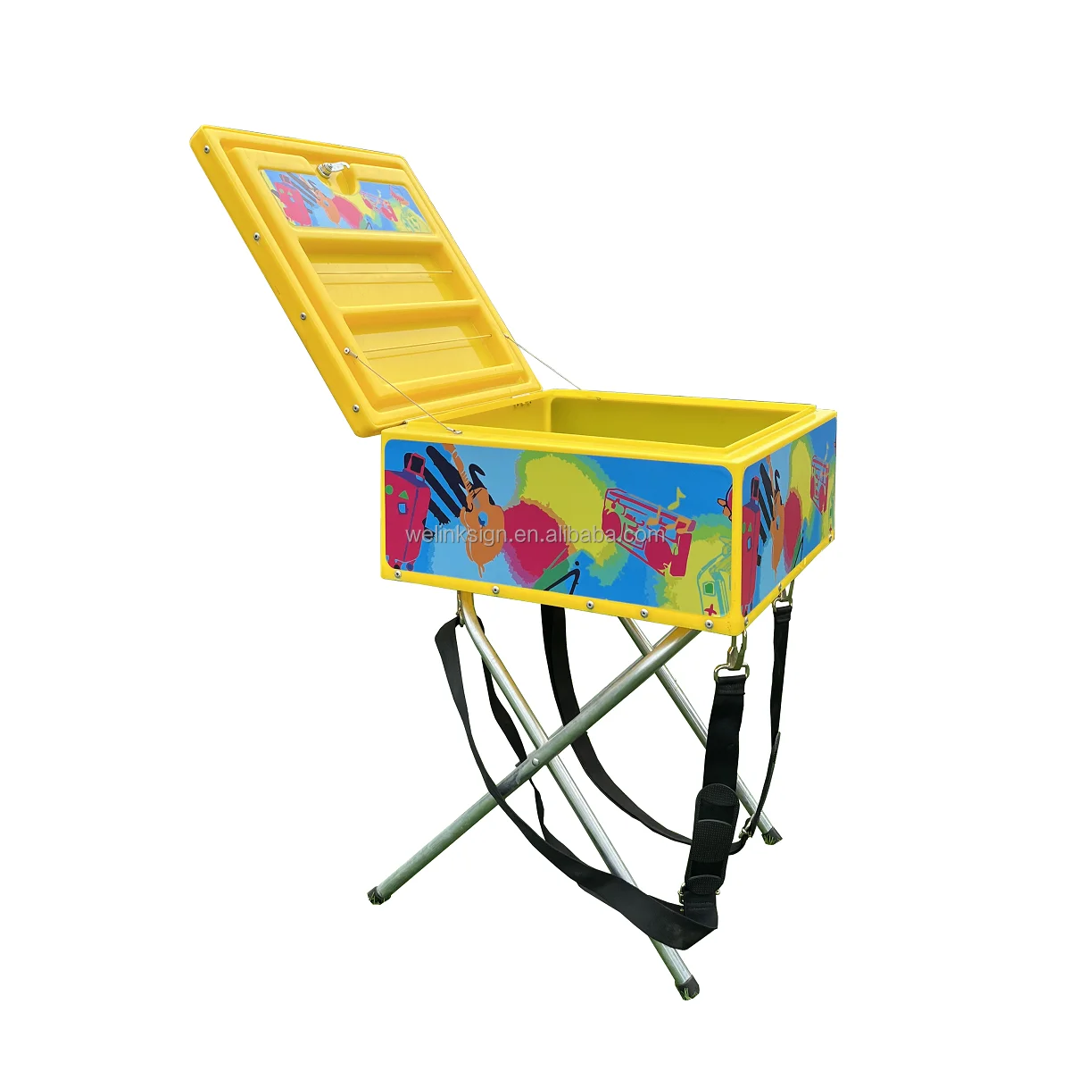 Street Sale Cigarette Vendors Backpack Hawker Box Plastic Folding