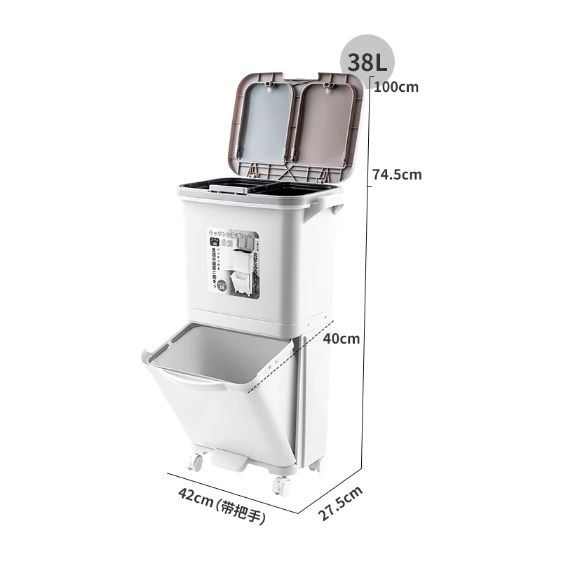 Dianzhan Foldable Trash Cans for Convenient Storage and Space Saving in the Kitchen