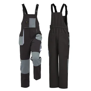Hot Sale Custom Men Work Overalls Multi Pockets Work Bib Pants Wear Resistant Work Clothes