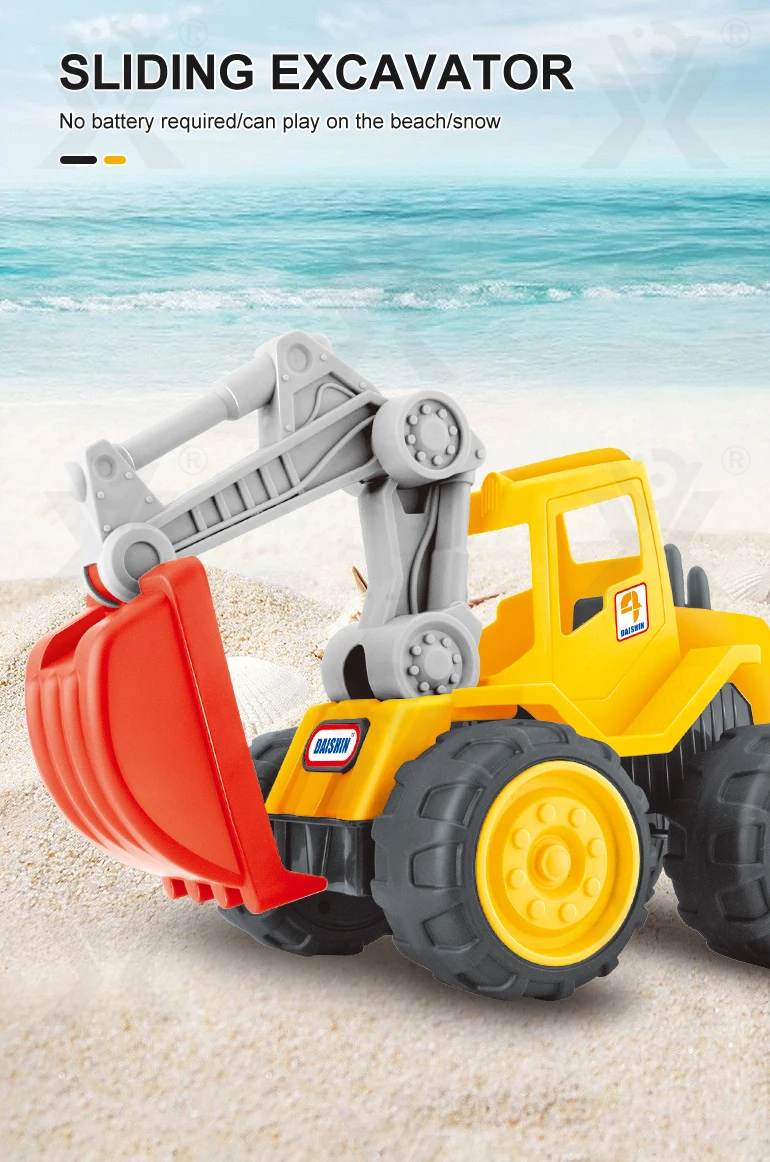 Chengji kids inertia sliding car toys excavator construction engineering vehicle friction toy cars for children