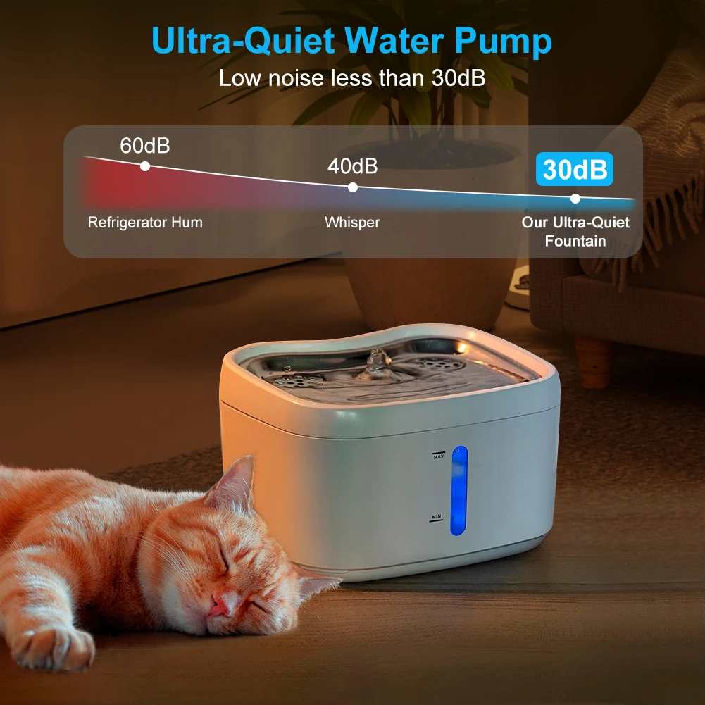 2.5l App Monitoring Control Automatic Pet Water Fountain With Wireless