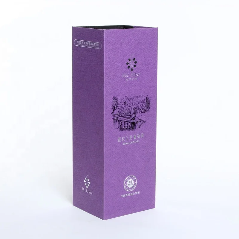 Wholesale Custom Luxury Cardboard Paper Magnetic Single Red Wine Bottle Gift Packaging Box