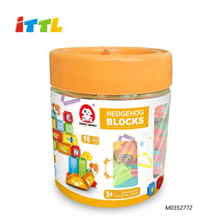 ITTL Popular Soft Hedgehog Blocks 78pcs Interlocking Bristles Stick Building Block for Kids