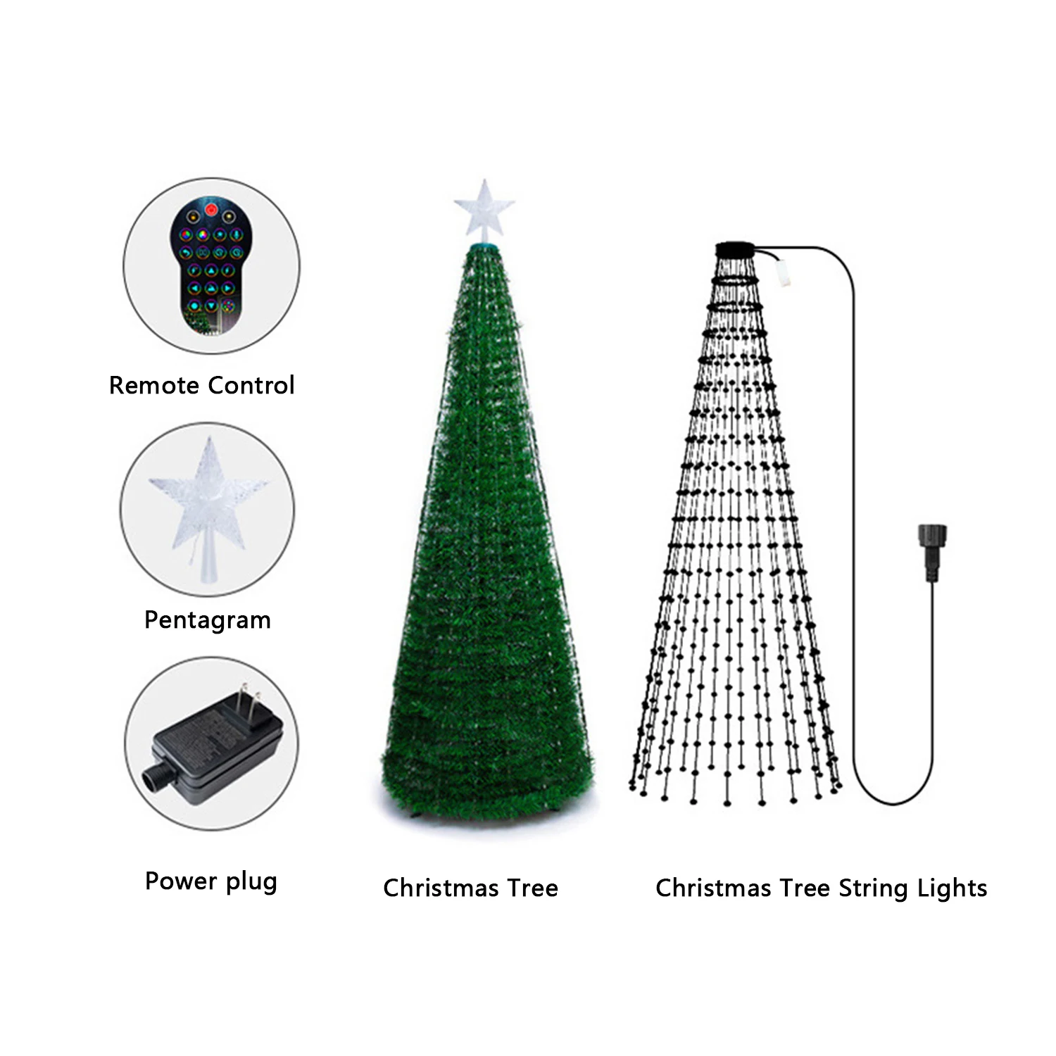 Holiday Lighting Xmas Decoration Smart Christmas Tree Lights Controlled