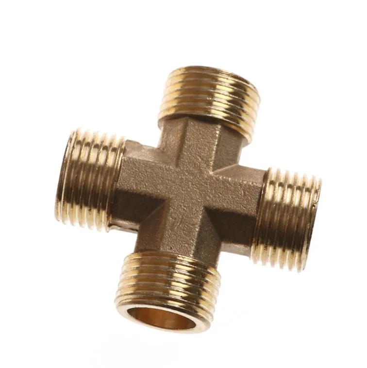 1/2" BSP Female Thread 4 Way Brass Cross Pipe&Fit Adapter Coupler ConnectoGA 
