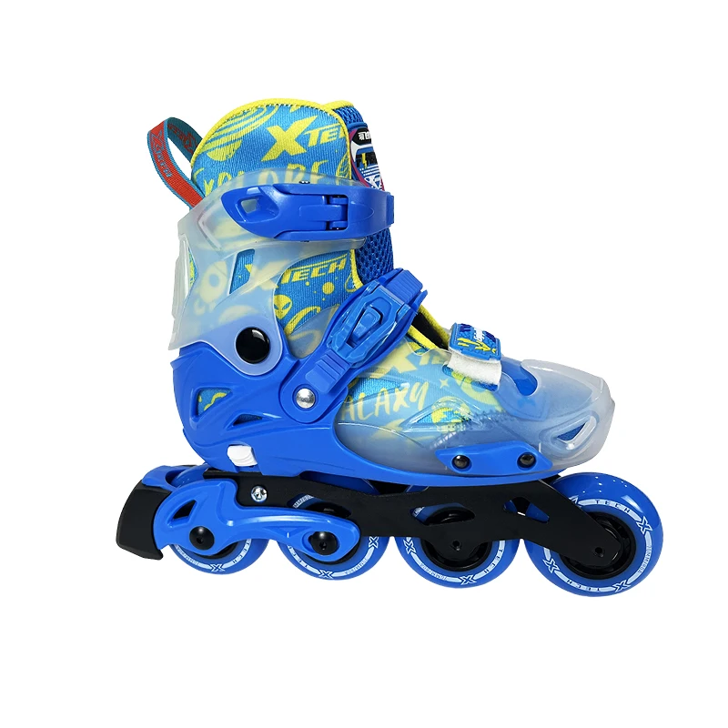 Wholesale X-tech X-C02 Adjustable PU Wheel 4-Wheel ABEC-5 Bearing PP Shell with Fiber TPU Toe Electric Inline Skate Roller