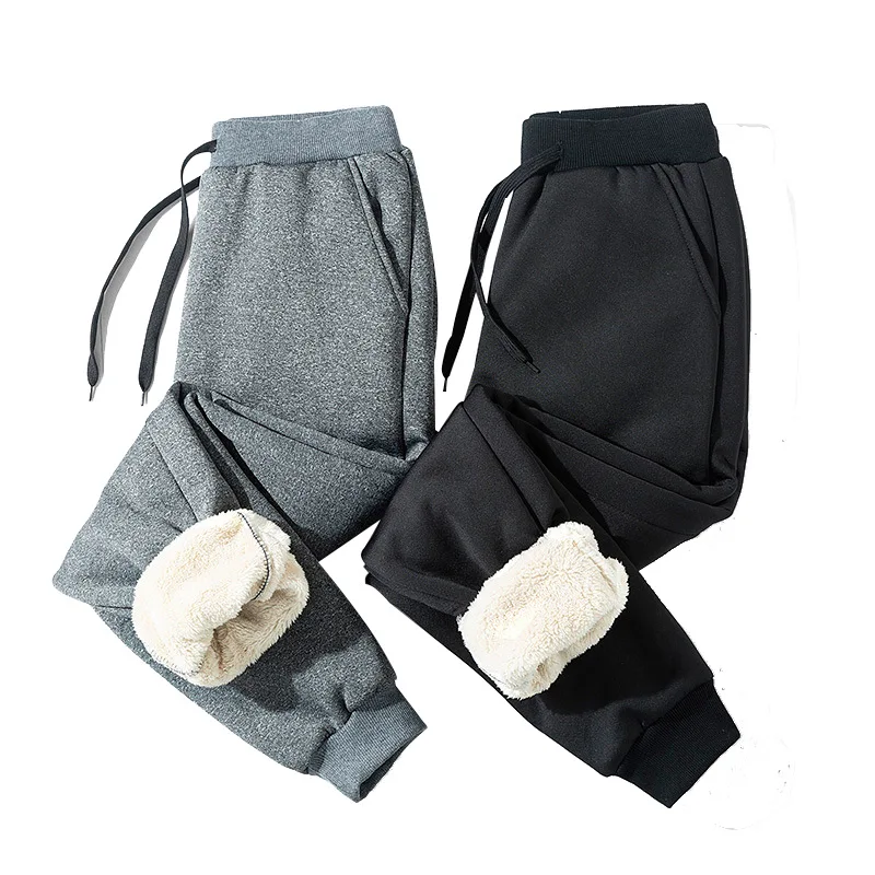 Warm Windproof Sherpa Fleece Jog Pants for Men Winter