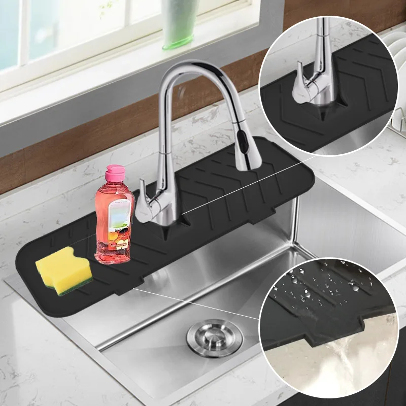 Wash table shelving mat faucet drain anti-splash wash sink air dry drain waterproof shelving mat manufacture