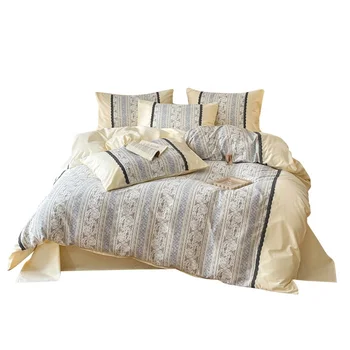 Winter Bedding Set Cotton Bedding Comforter Sets Luxury Fashion Print Duvet Cover Sheet Bedding Set