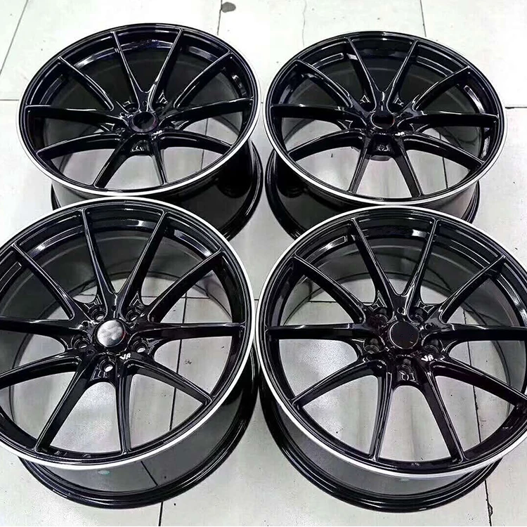 Hot design mag wheels for car 14 15 16 inch 2020 style  black machine face jwl via wheels tyres for vehicles accessories