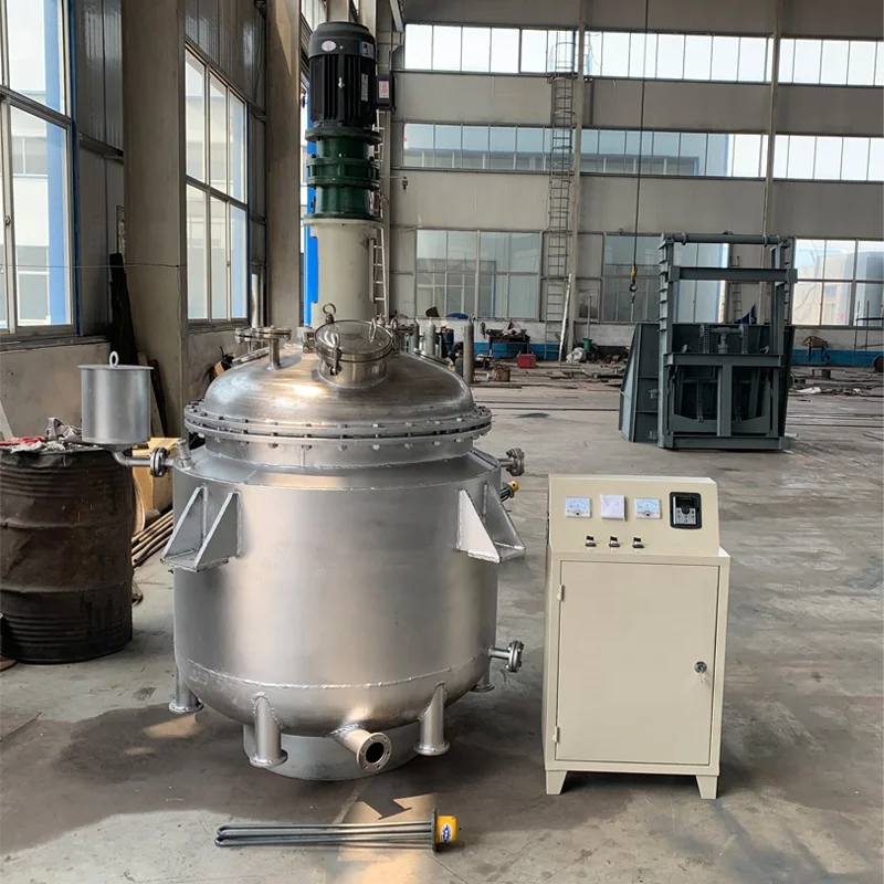 Glue Reactor Heated Nitrate 5 Ton Jacketed Batch 1 Cubic Meter Reflux Condenser Chemical Mixing Reactor