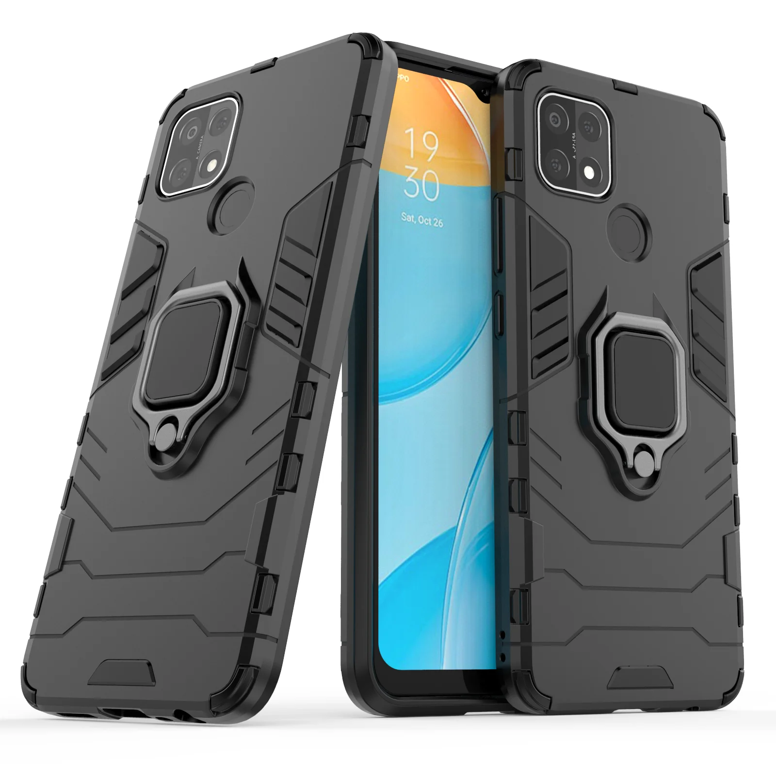 Cover Oppo Reno Z Case Finger Ring Holder Armor Anti Knock Bumper Hard Back  Phone Case For Oppo Reno Z Cover Pcdm10 6.4'' - Mobile Phone Cases & Covers  - AliExpress