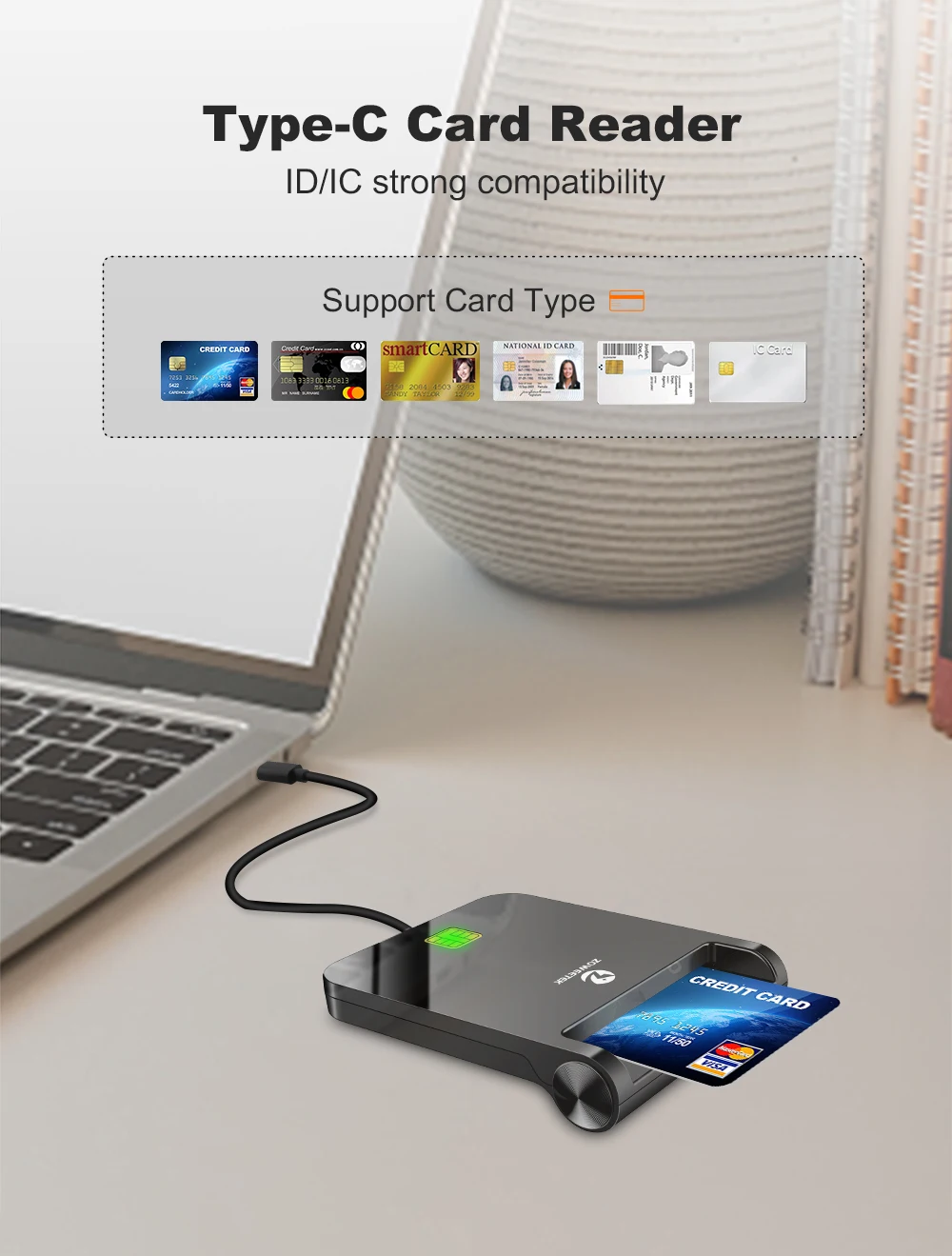 ZOWEETEK Smart Card Reader - ISO 7816 EMV CAC ID IC SIM SIS