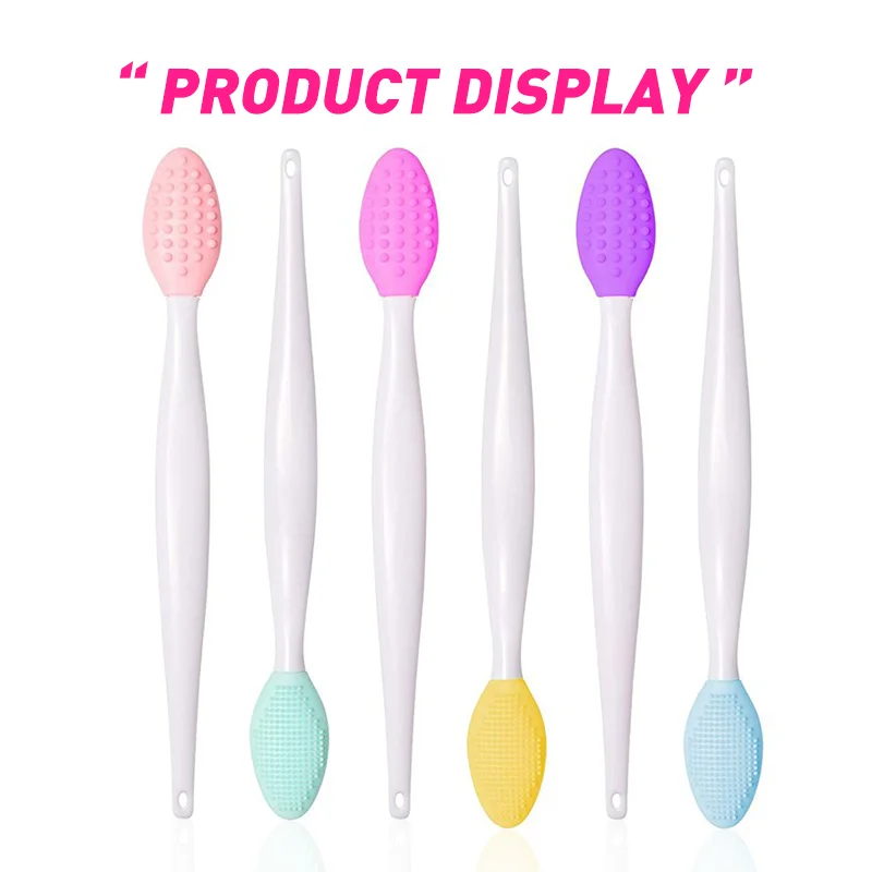 Lip Brush Tool Wholesale Doublesided Silicone Exfoliating Lip Brush