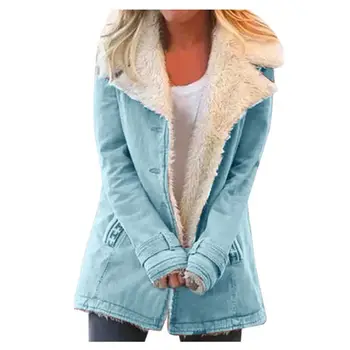 Spot 8 colors 8 yards autumn and winter hot style plus velvet long-sleeved plus velvet warm cotton jacket for women