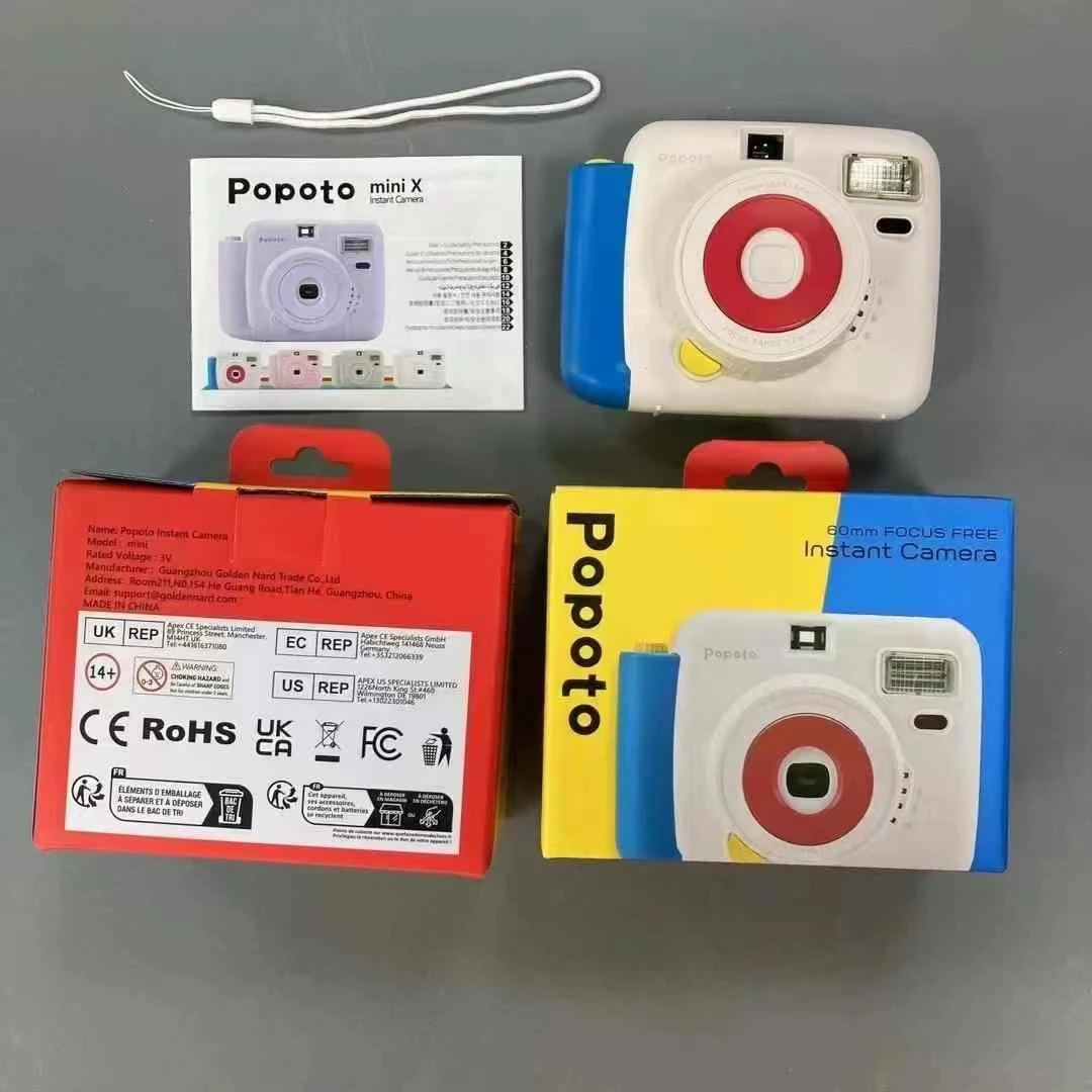 Children's Camera with Color Printing Can Shoot Children's Gift Mini Toy Camera Photos Video Digital Instant Camera
