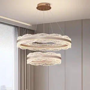 Nordic Postmodern Ring Round Single Modern Glass Pendant Light for Living Room Bedroom