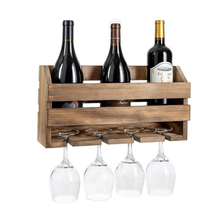 la cucina Scaffale porta bottiglie di vino Portabottiglie rustico per l'appilazione di bottiglie da vino per la casa Vinoteca in legno massiccio per 12 bottiglie la barca 