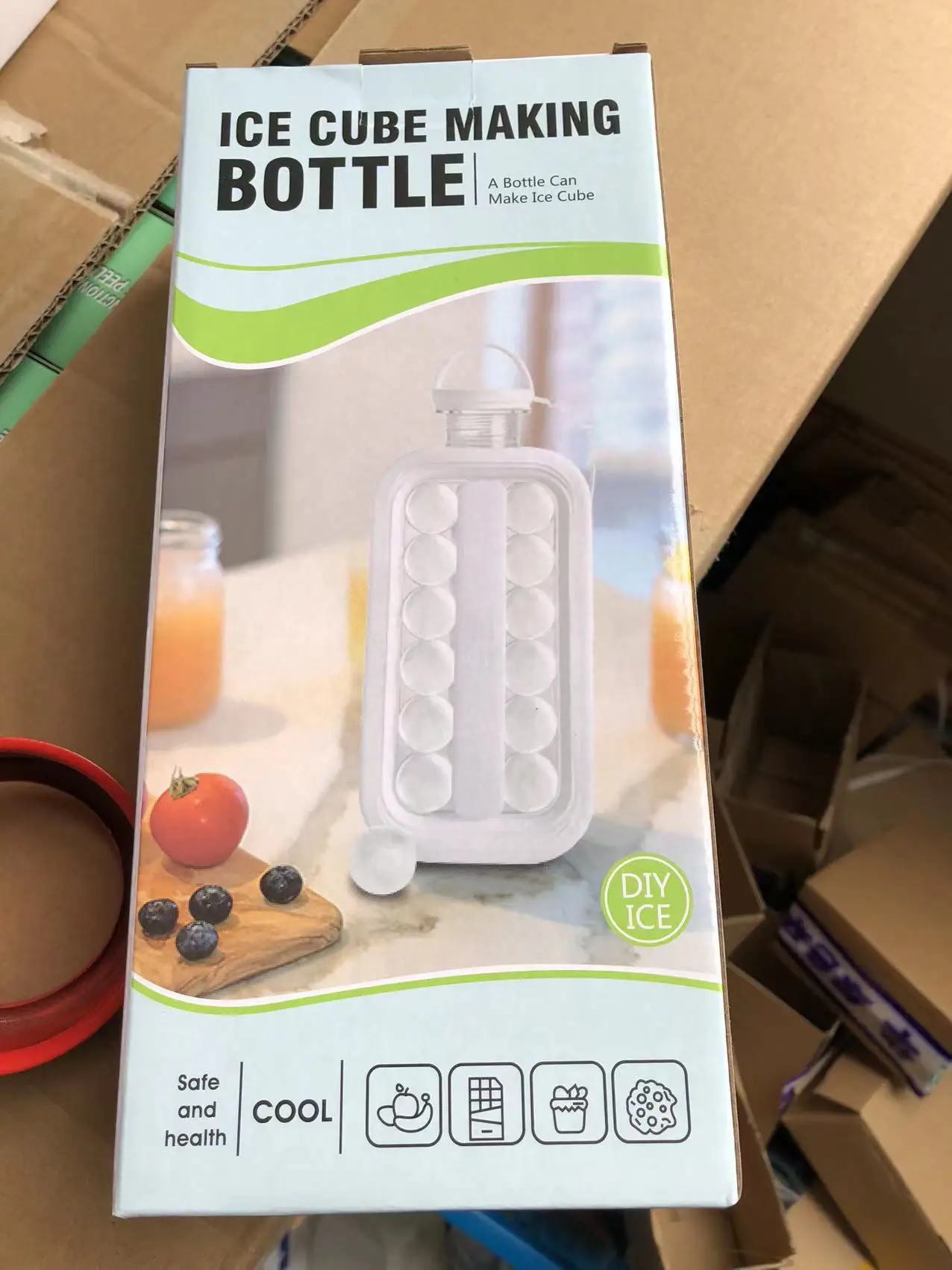 Ice Cube Trays 2 In 1 Portable Ice Ball Maker Kettle With 17 Grids Flat