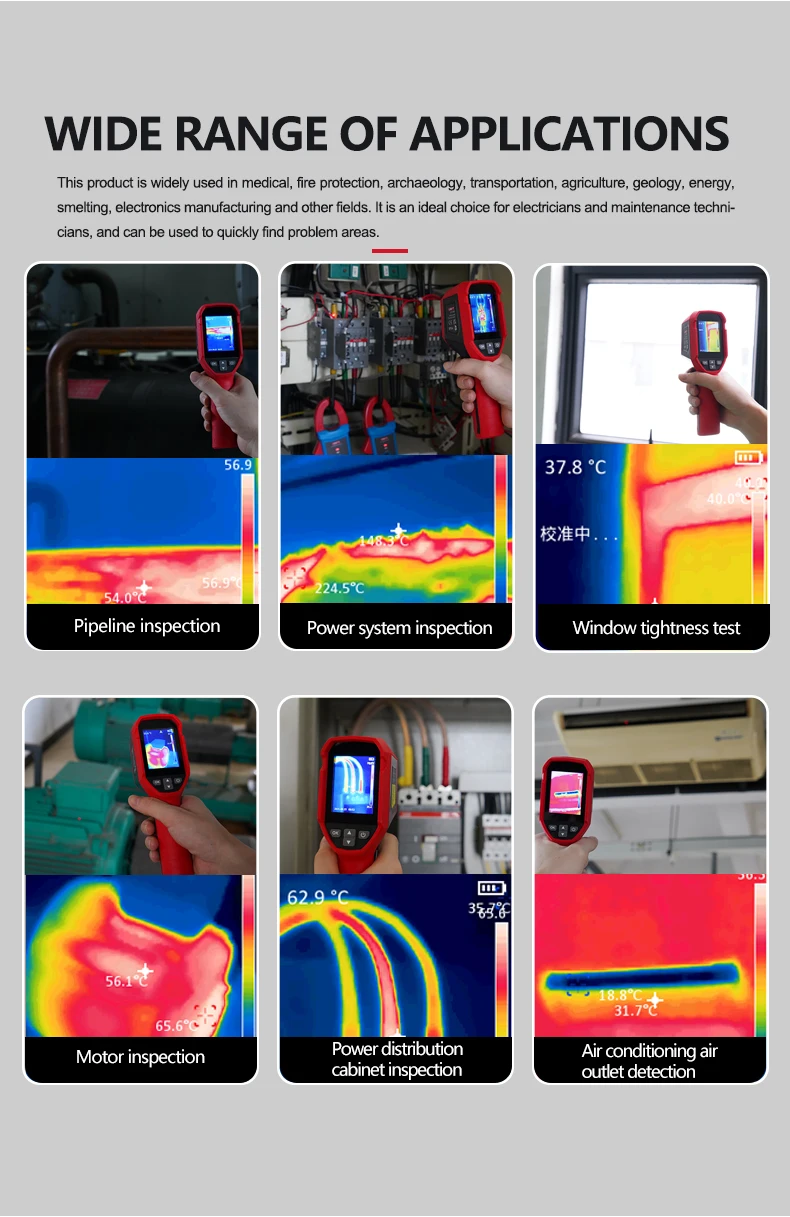UNI-T UTI120S Thermal Imaging Camera 120x90 Pixel Construction Thermal Imager for Repair Floor Heating Tube Testing Phone Repair