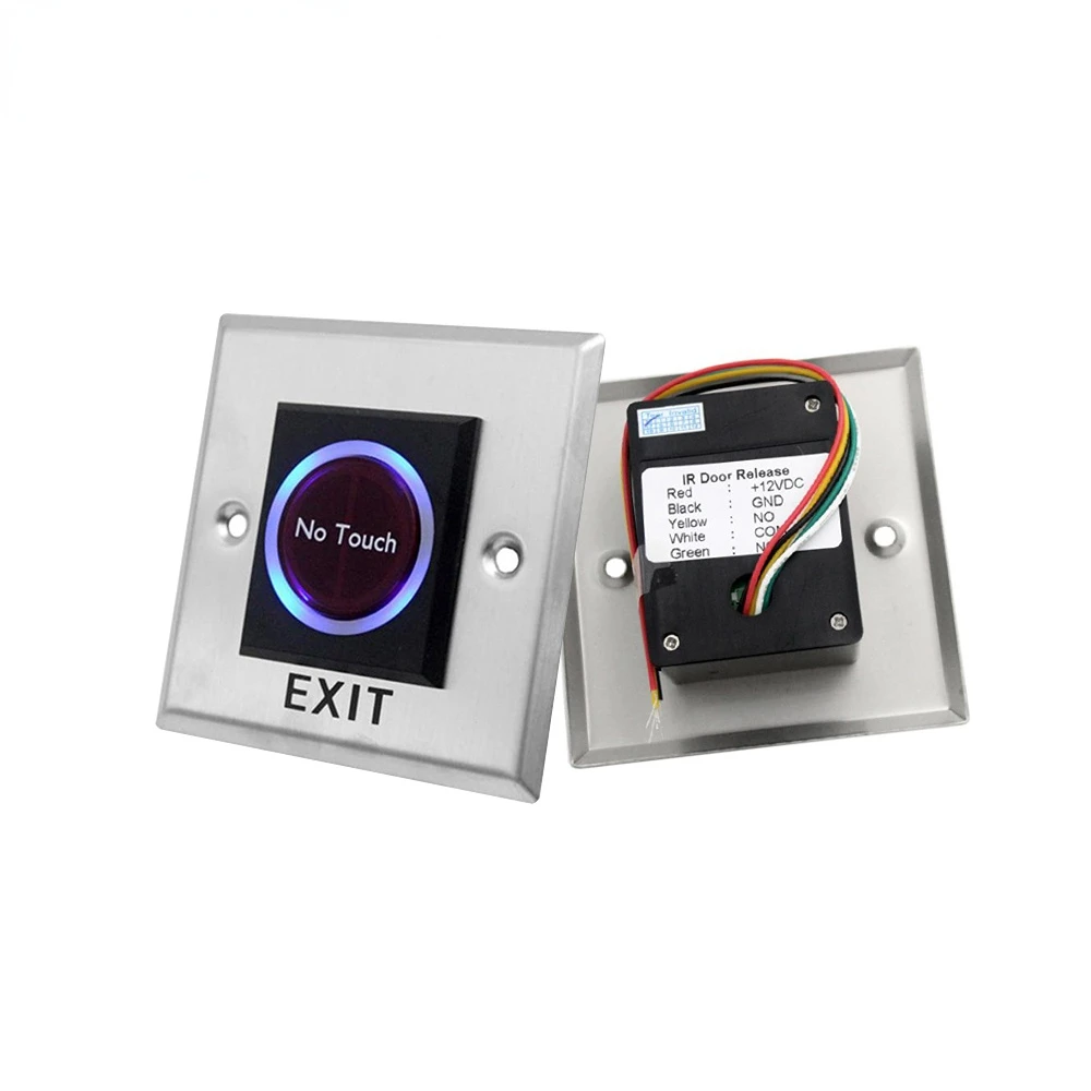 Touchless Infrared Sensor No Touch Exit Button IR Switch Wall Mounted Door Switch Access Control Exit Button