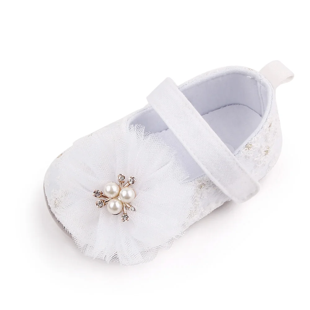 2025 Beautiful Flower Girls Princess ShoesTPR Sole Non-slip Baby Shoes Walking Toddler Shoes factory