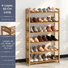 Brown-Six-tier 60cm strip shoe rack
