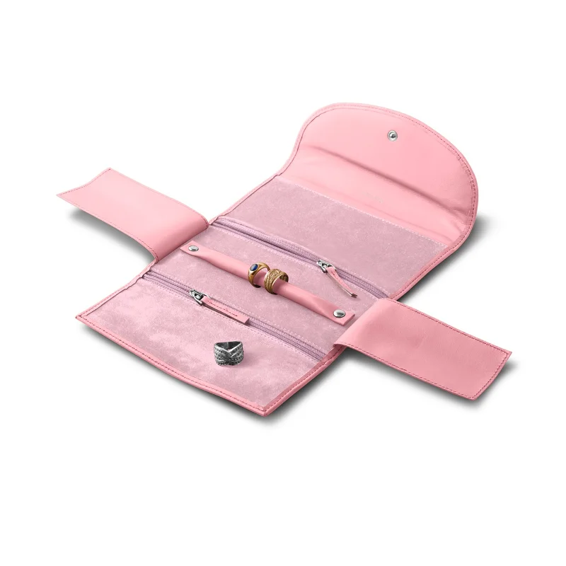 Custom Pu Leather Travel Jewelry Organizer Case Personalized Jewelry