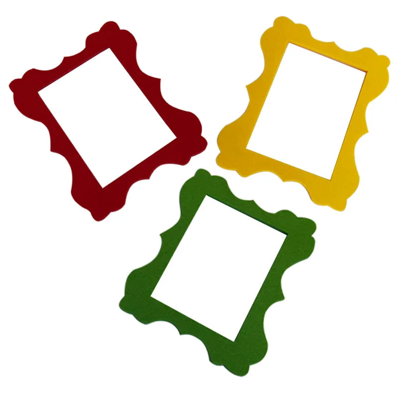 Irregular Shape Shadow Box for Jersey Natural Wood Frame Felt Photo Frames with Decoration