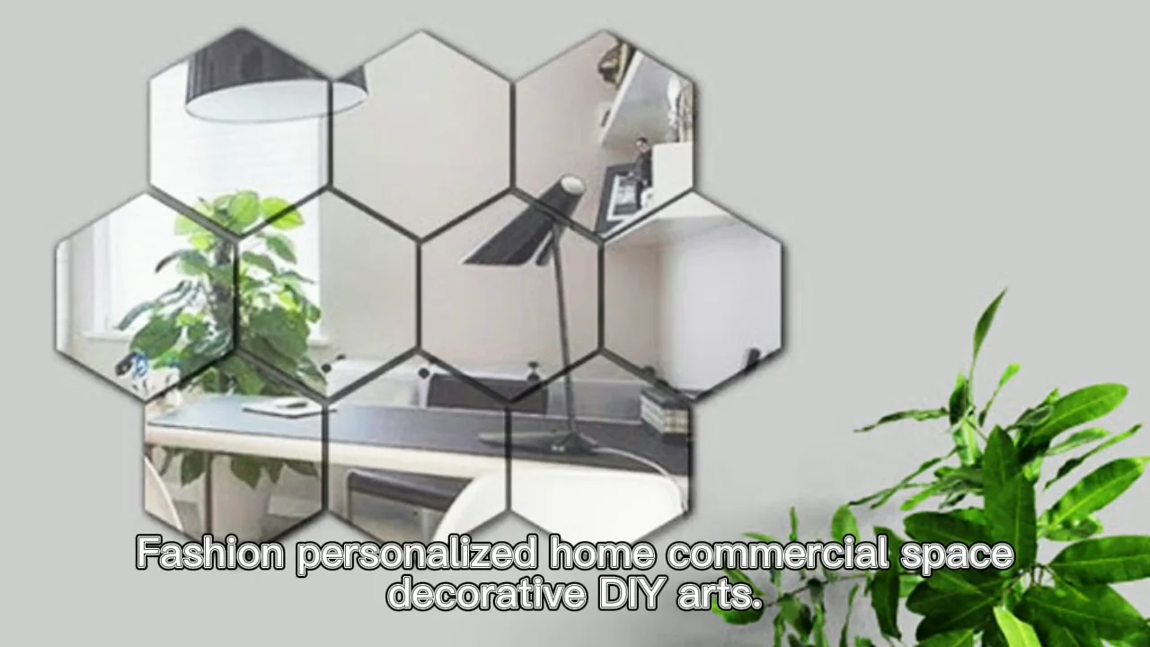 Lychee Life 17pcs Geometric Mirror Stickers Wall Sticker DIY