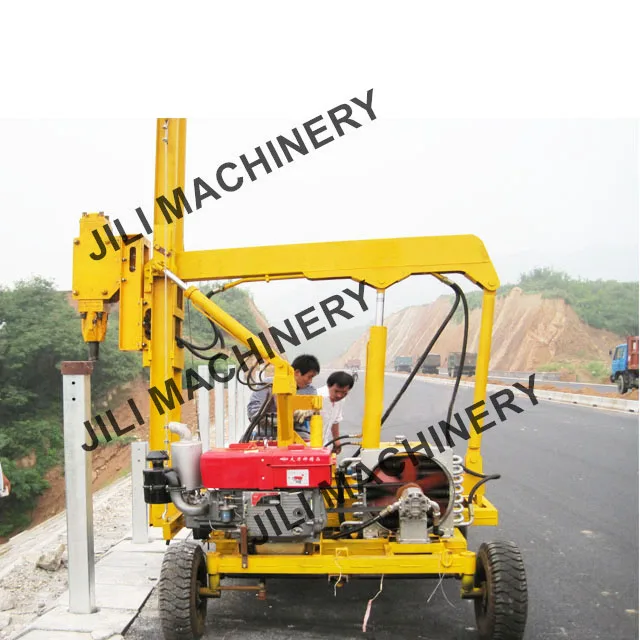Vibrating Drop Hammer Pile Driver for Guardrail Installation