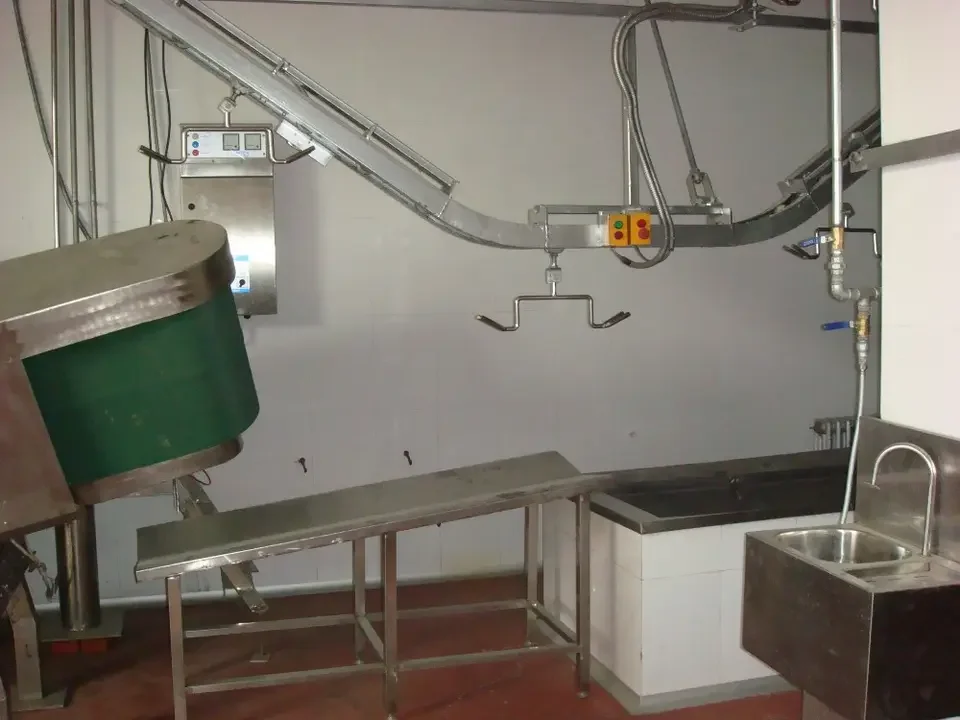 Halal Slaughter Equipment Sheep Goat Restraint V Shape Sheep Slaughterhouse Conveyor