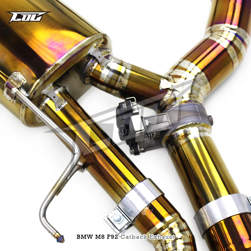 Boska チタン製キャットバックエキゾーストマフラーバルブ付き カー
